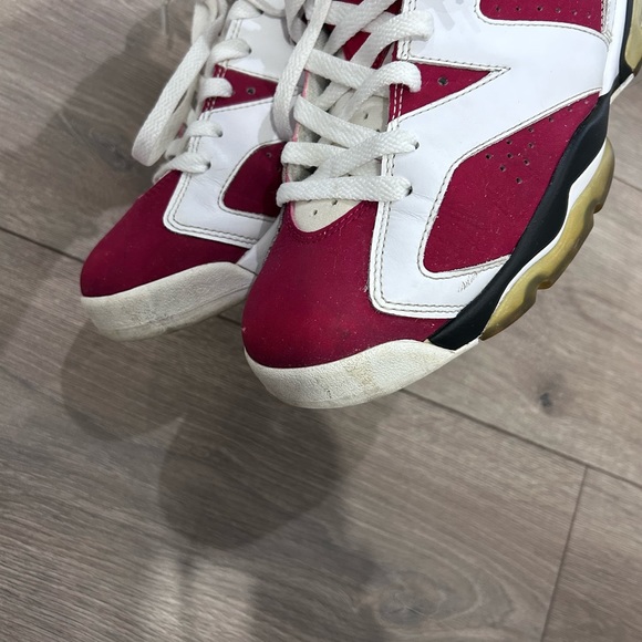 JORDAN • Men Air Jordan 6 Retro Carmine • sz 8 • Red, White, Black • - Picture 8 of 10